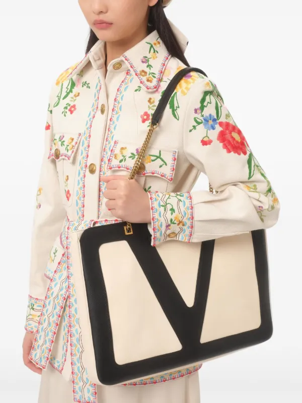 Valentino Garavani Bolsa Tote Viva Superstar | Branco | FARFETCH BR