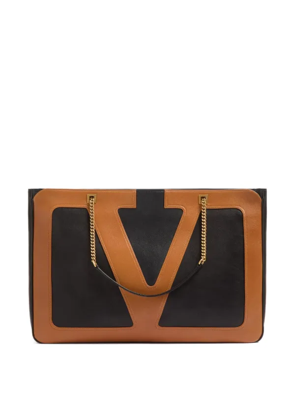 Valentino Garavani Viva Superstar Nappa Leather Shopper in Black
