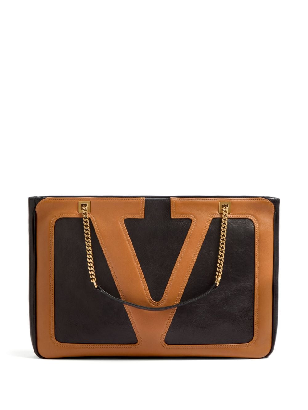 Shop Valentino Vlogo Tote Bag In Black