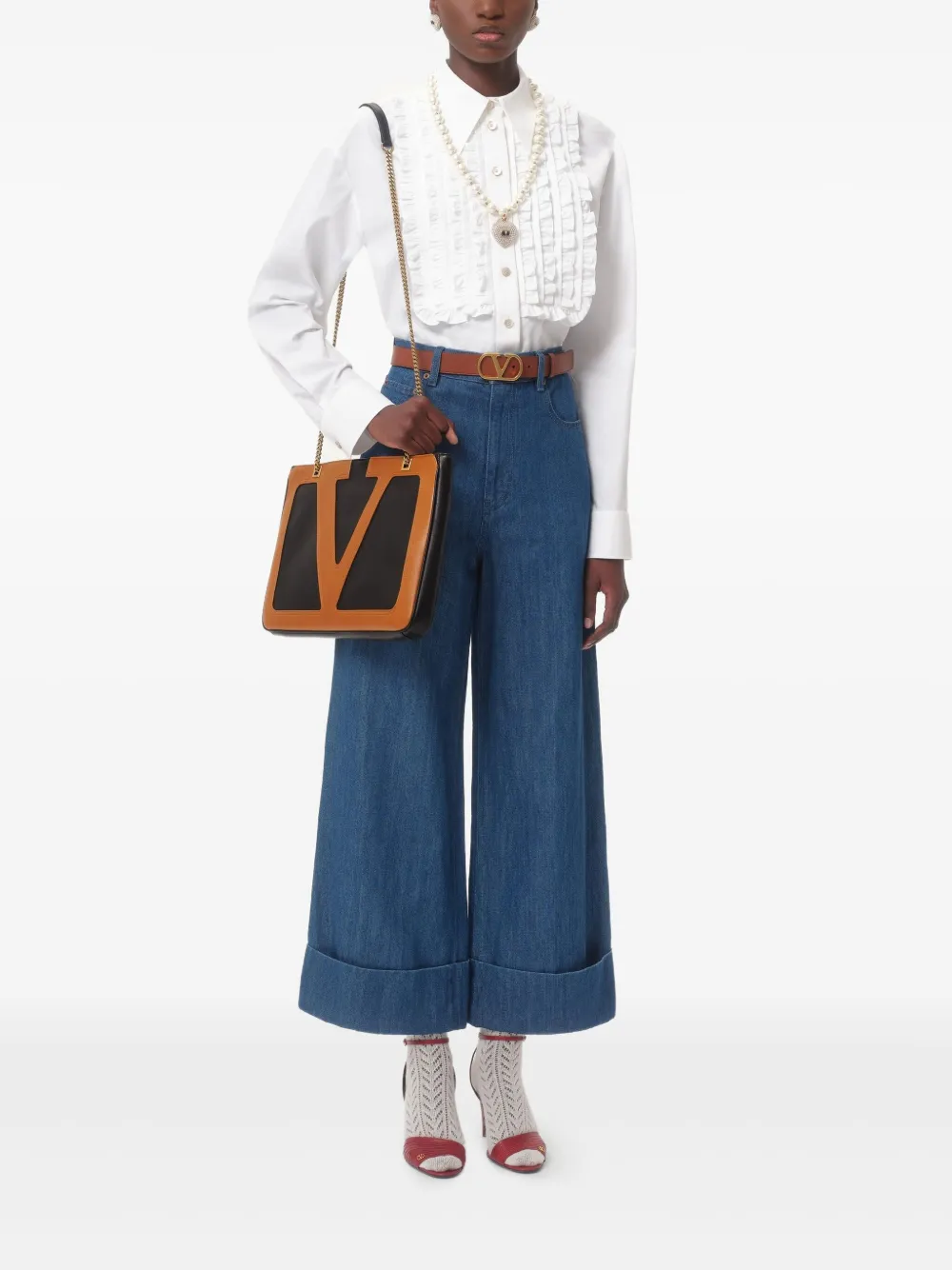 Valentino Garavani Medium Viva Superstar leren shopper Zwart