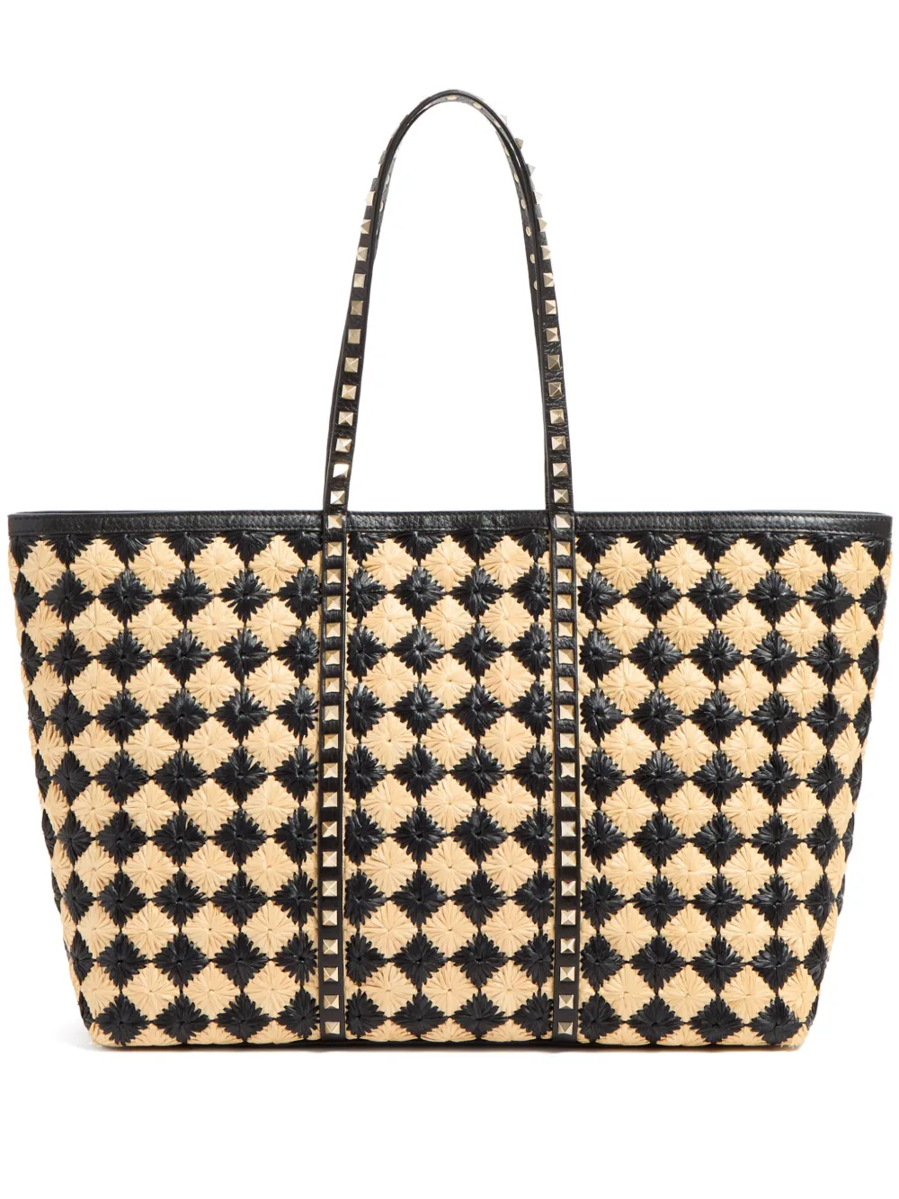 Valentino Garavani Shopper met diamantpatroon Beige