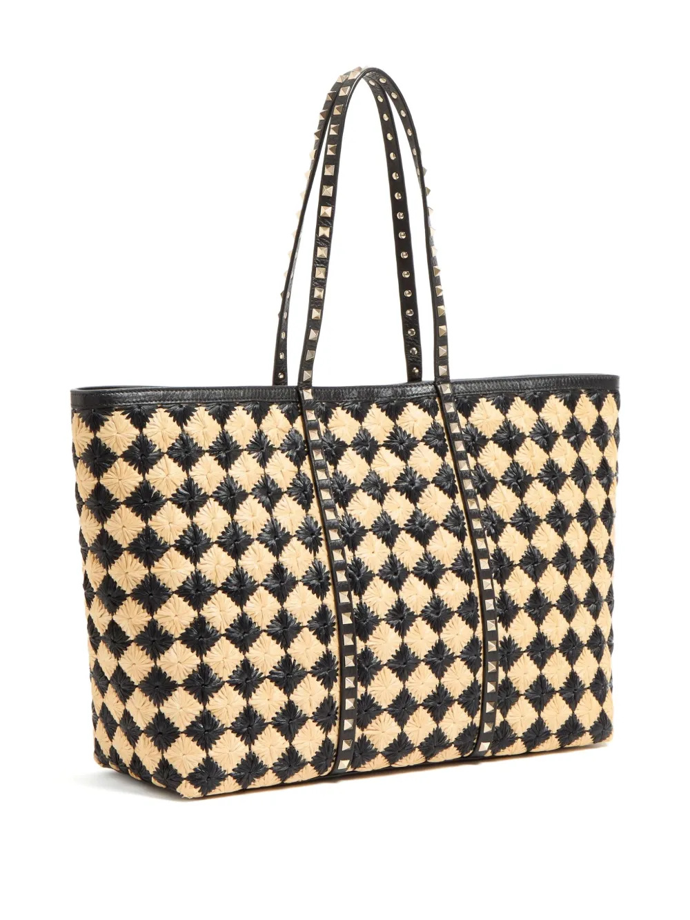 Valentino Garavani Rockstud shopper met borduurwerk Beige