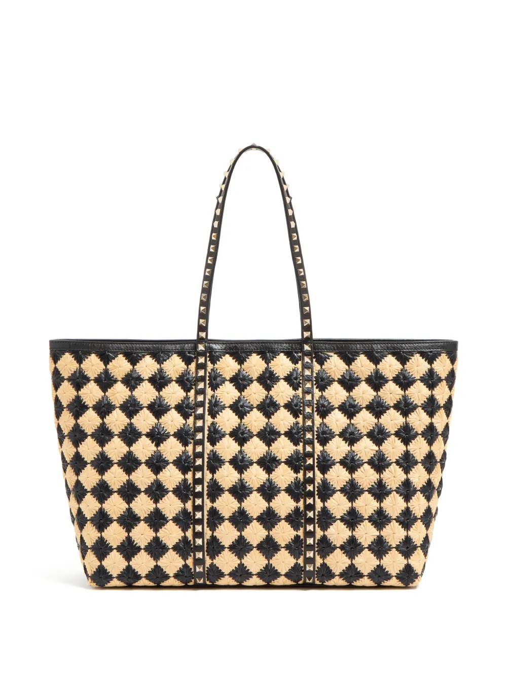 Valentino Garavani Rockstud shopper met borduurwerk Beige