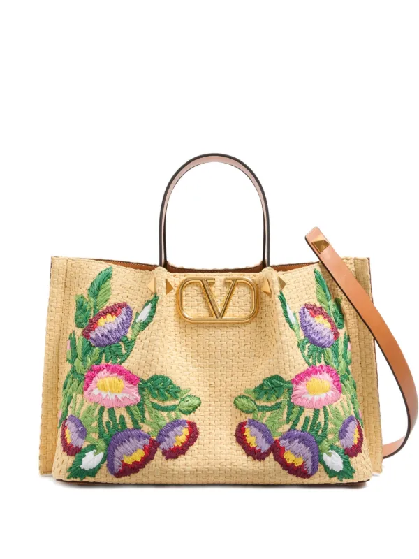 値頃 Valentino ニュートラル | ハンドバッグ フローラル Garavani バッグ