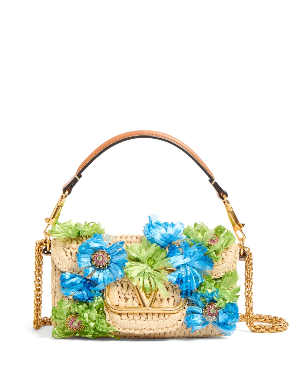 Valentino Small Locò Shoulder Bag In Neutrals