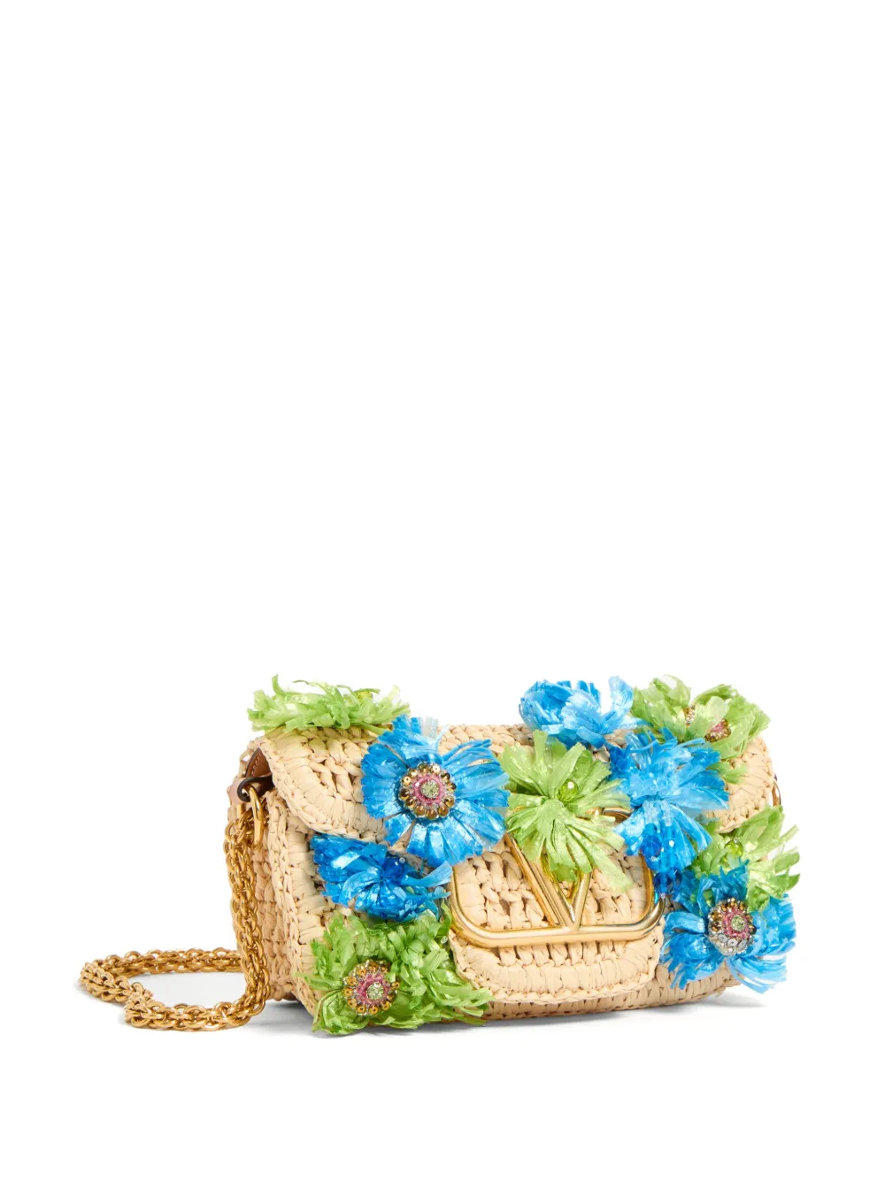 Valentino Small Locò Shoulder Bag In Neutrals