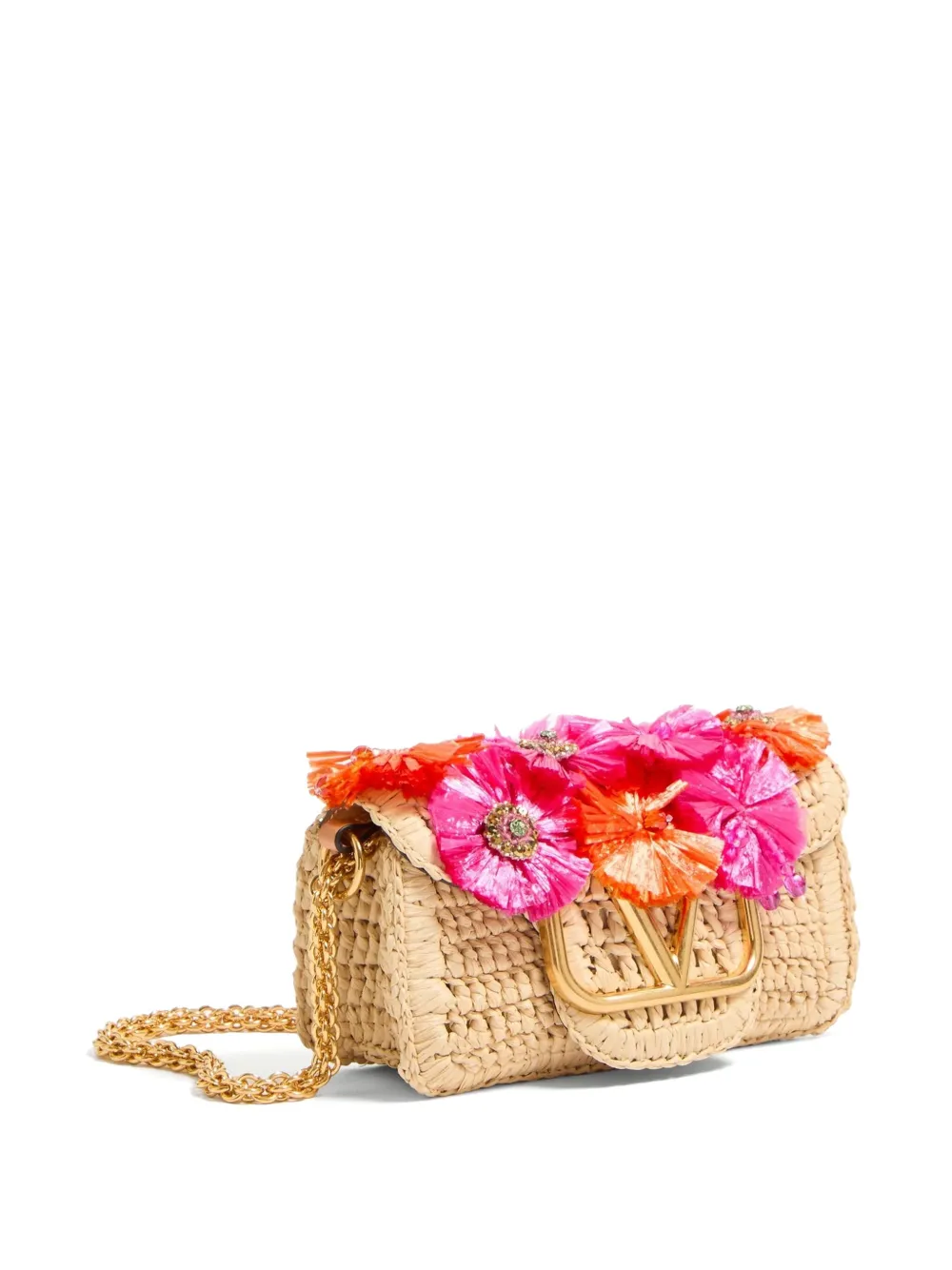 Valentino Garavani Locò kleine schoudertas Beige