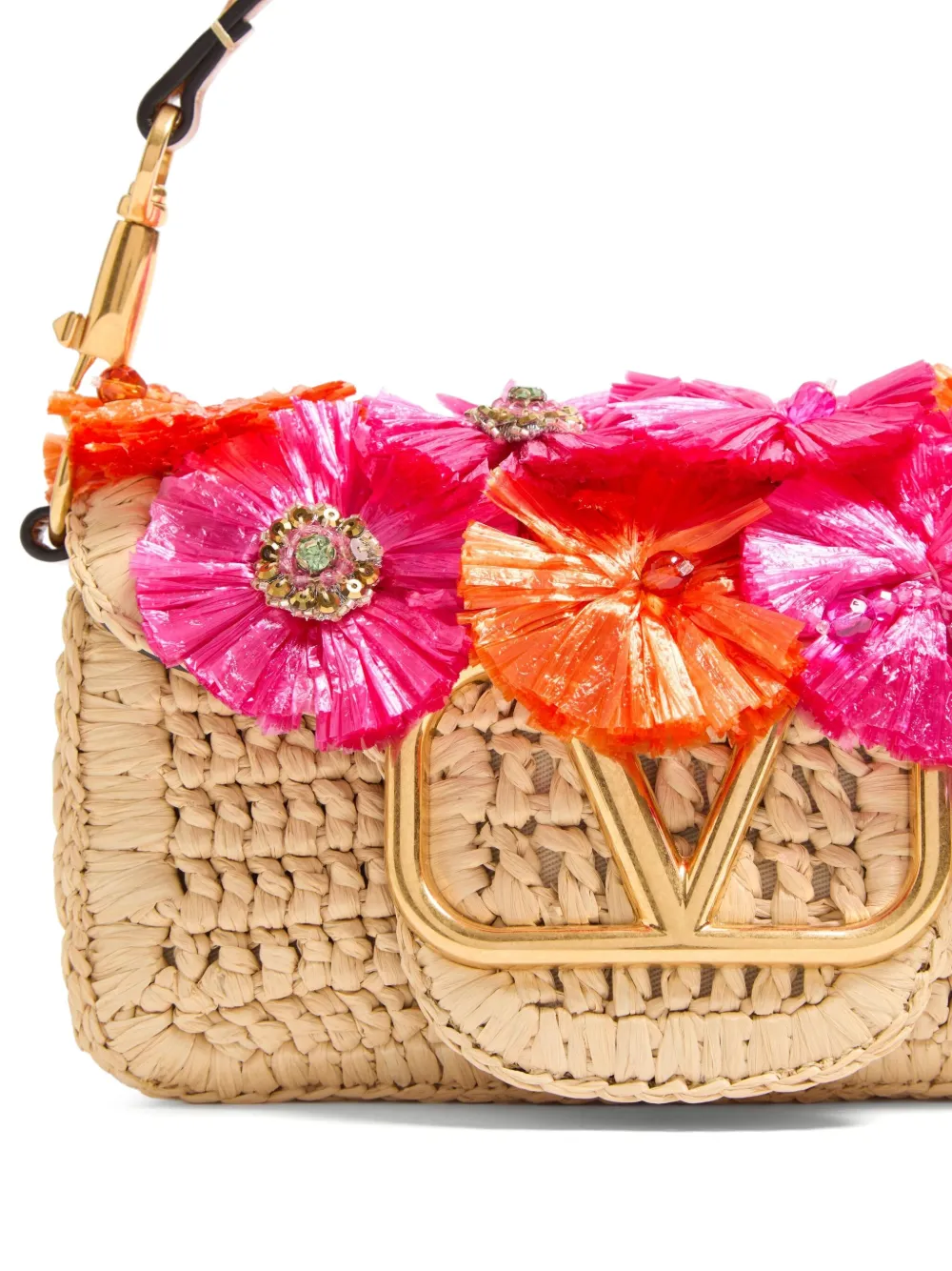 Valentino Garavani Locò kleine schoudertas Beige