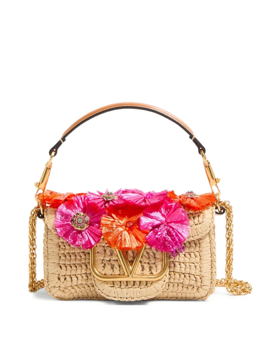 Valentino Garavani small Locò shoulder bag – Neutrals