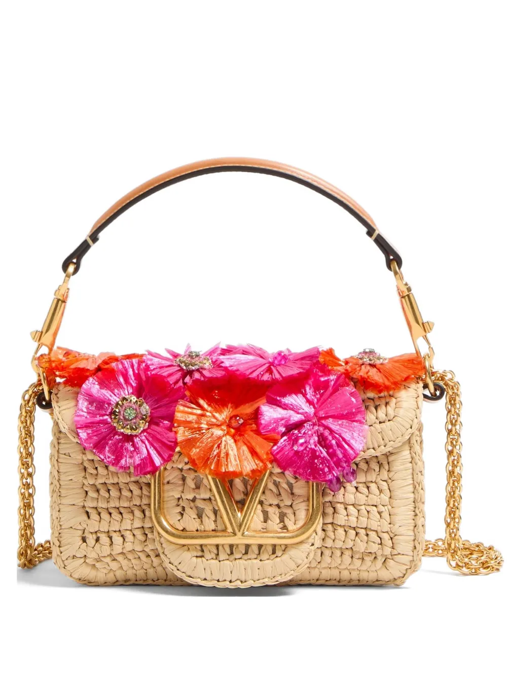 Valentino Garavani Borsa a spalla Locò piccola - Toni neutri