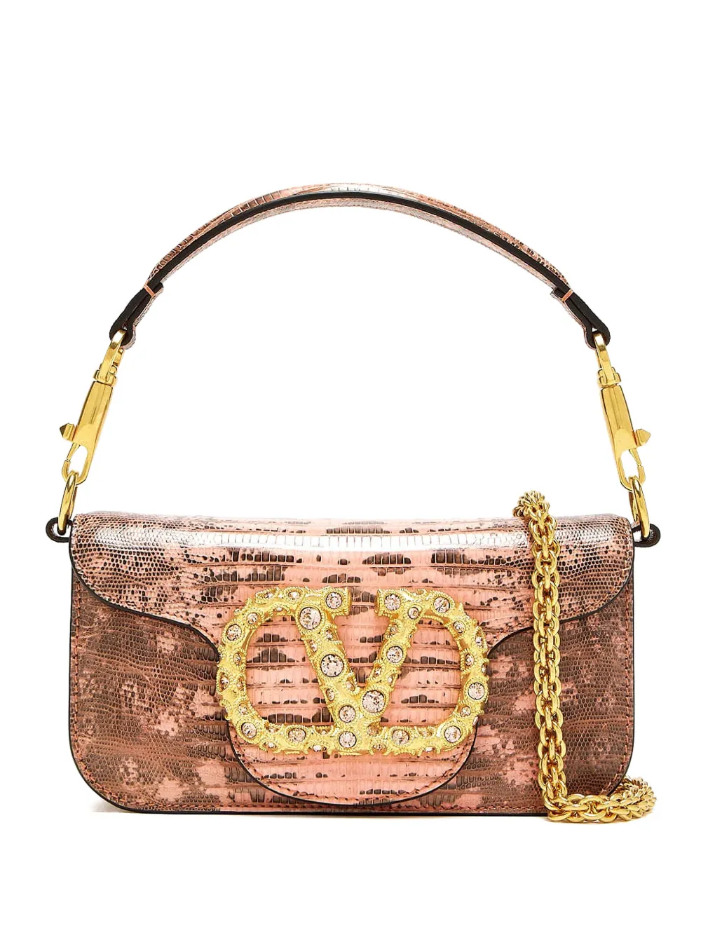 Valentino Garavani Clutch Locò piccola - Rosa