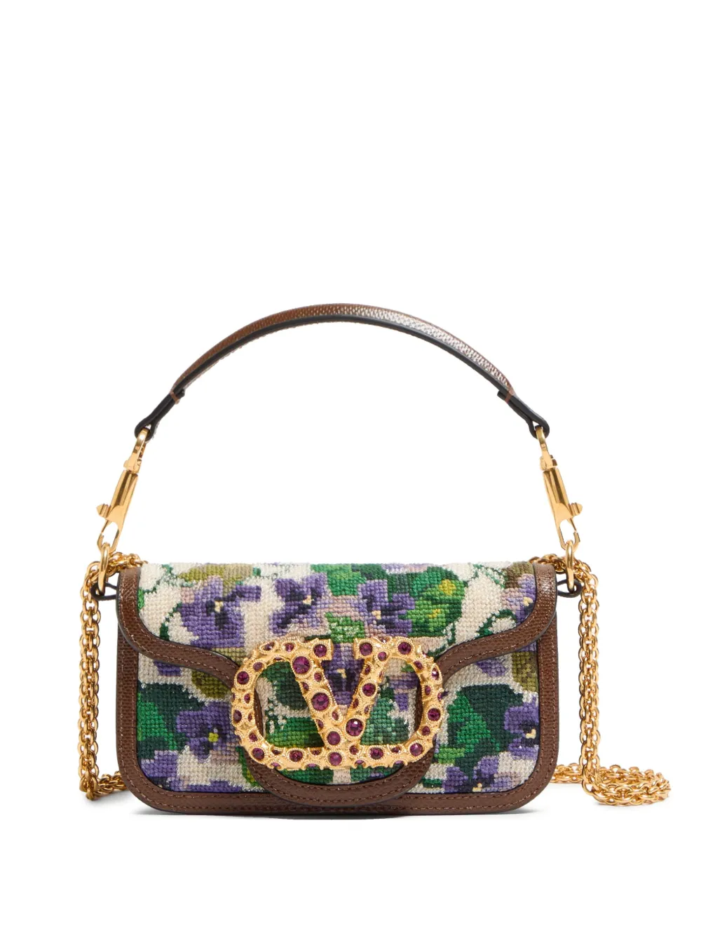 Valentino Garavani Borsa a spalla Locò piccola - Verde