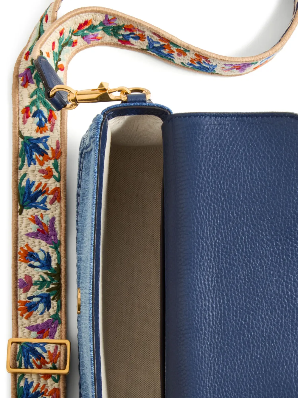 VALENTINO GARAVANI ALLTIME DENIM SHOULDER BAG