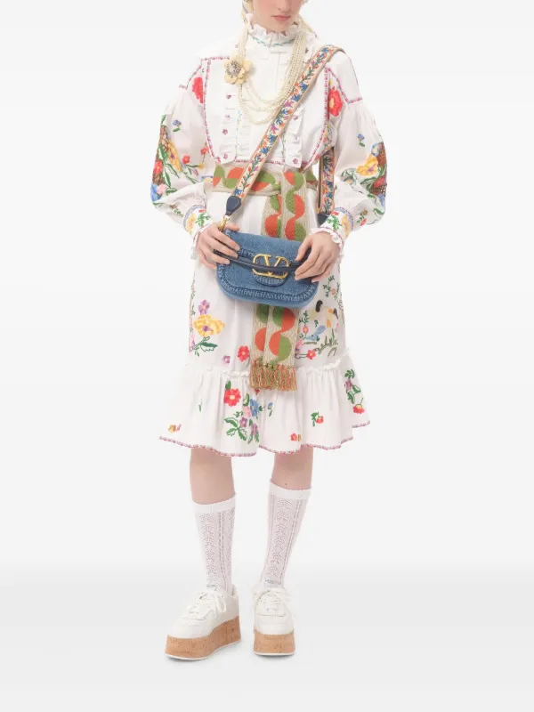 【VALENTINO】レディース ALLTIME ショルダーバッグ Valentino Garavani Alltime Denim Shoulder Bag | Blue | FARFETCH