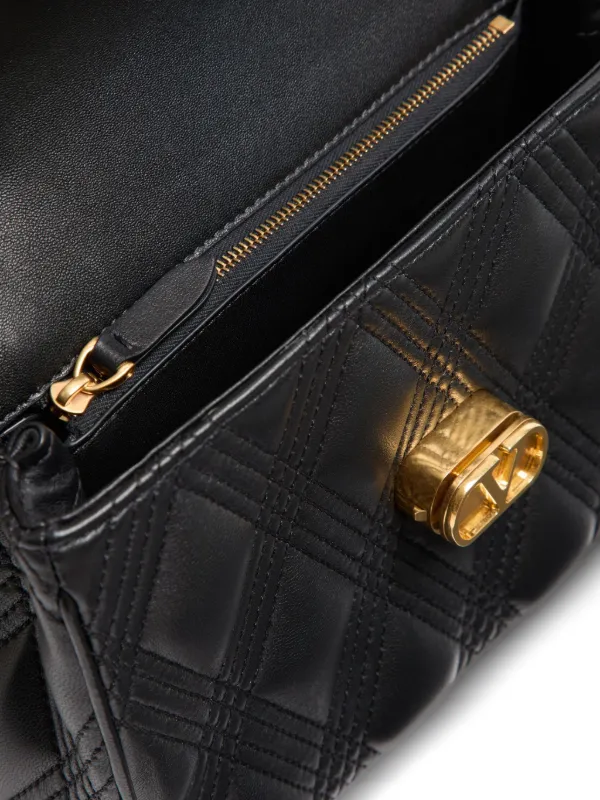 Valentino Garavani Medium Quiltie 67 Shoulder Bag | Black | FARFETCH