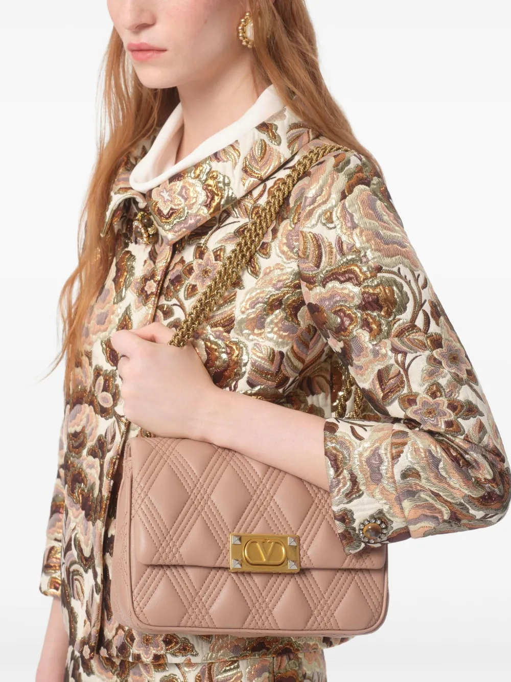 Valentino Garavani Medium Quiltie 67 schoudertas Roze