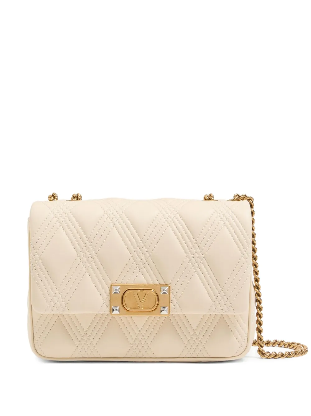 Valentino Garavani Medium Quiltie 67 schoudertas Beige