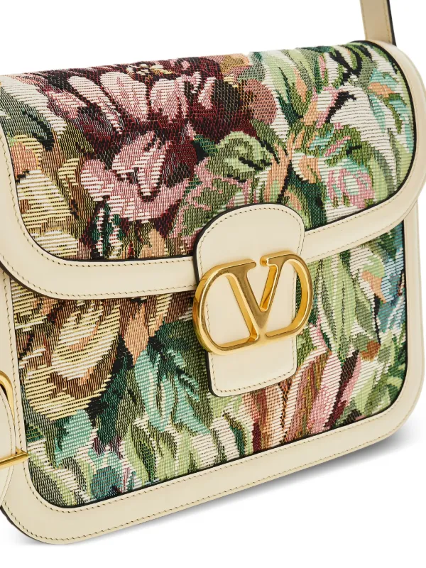 Valentino Garavani 9to5 Jacquard Shoulder Bag | Green | FARFETCH