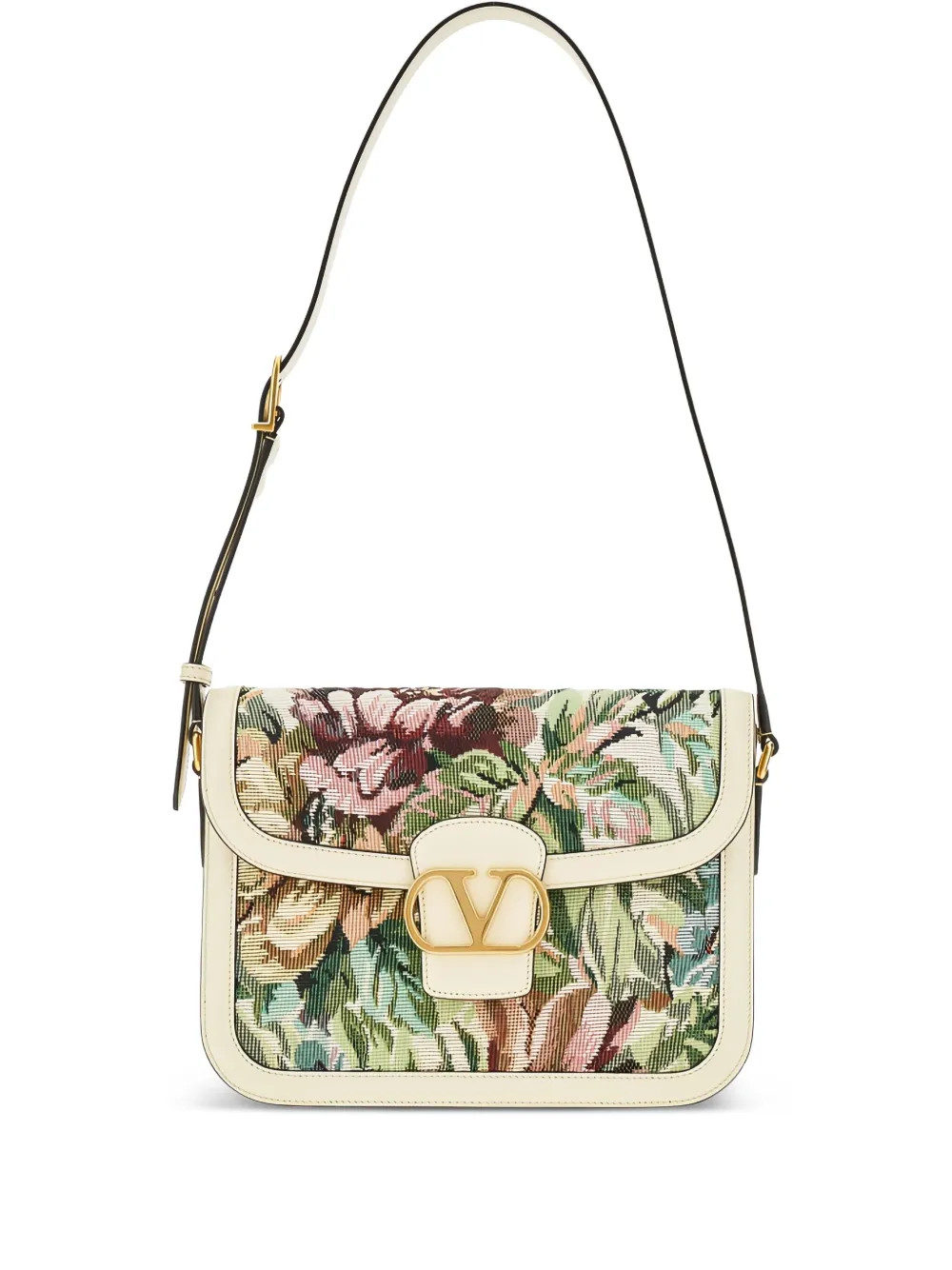 Valentino Garavani 9to5 schoudertas met jacquard Groen