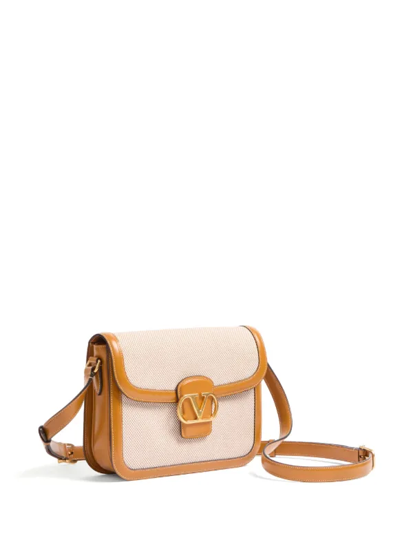 Valentino Garavani 9to5 Canvas Shoulder Bag | Neutrals
