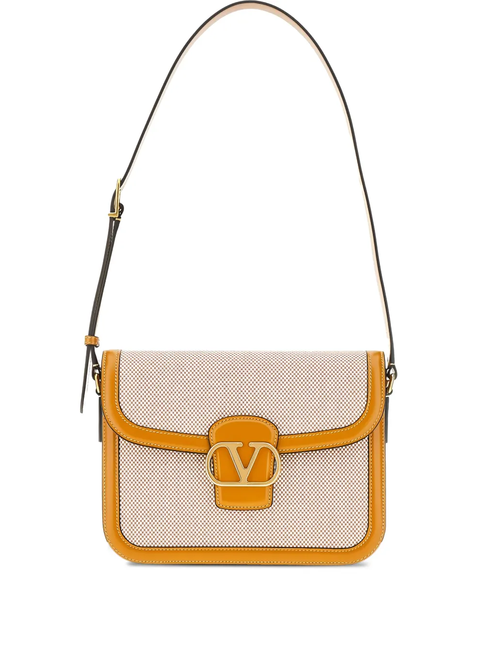 Valentino Garavani 9to5 canvas schoudertas Beige