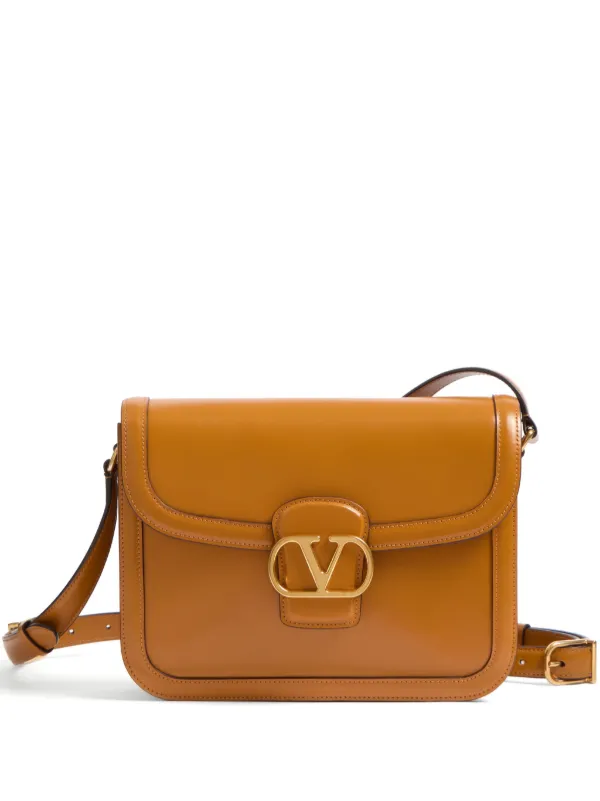 Valentino Garavani 9to5 Leather Shoulder Bag Orange FARFETCH UK