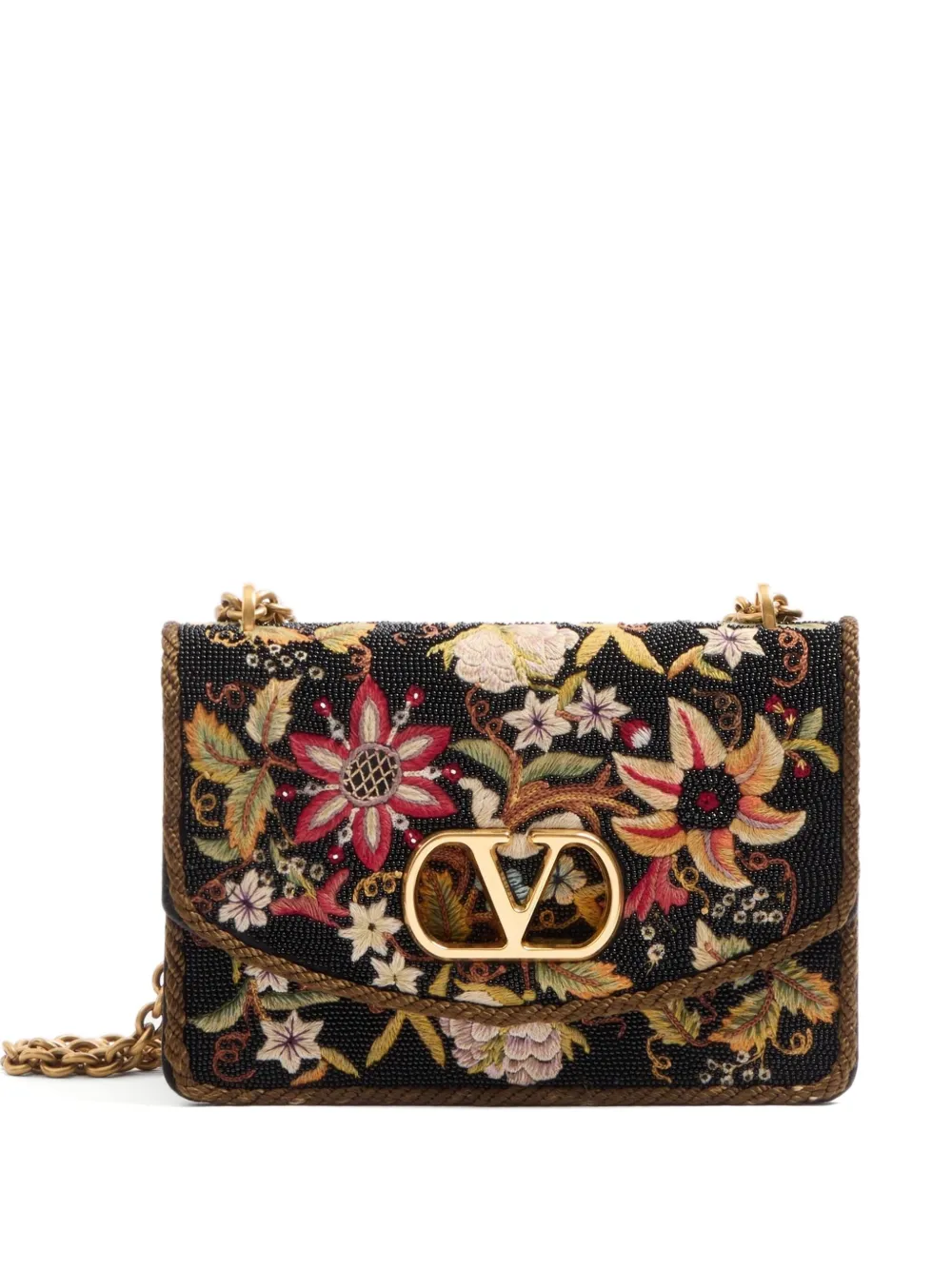 Valentino Garavani Vain schoudertas met borduurwerk Zwart