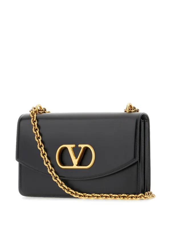 Valentino Garavani Vain Shoulder Bag | Black | FARFETCH AO