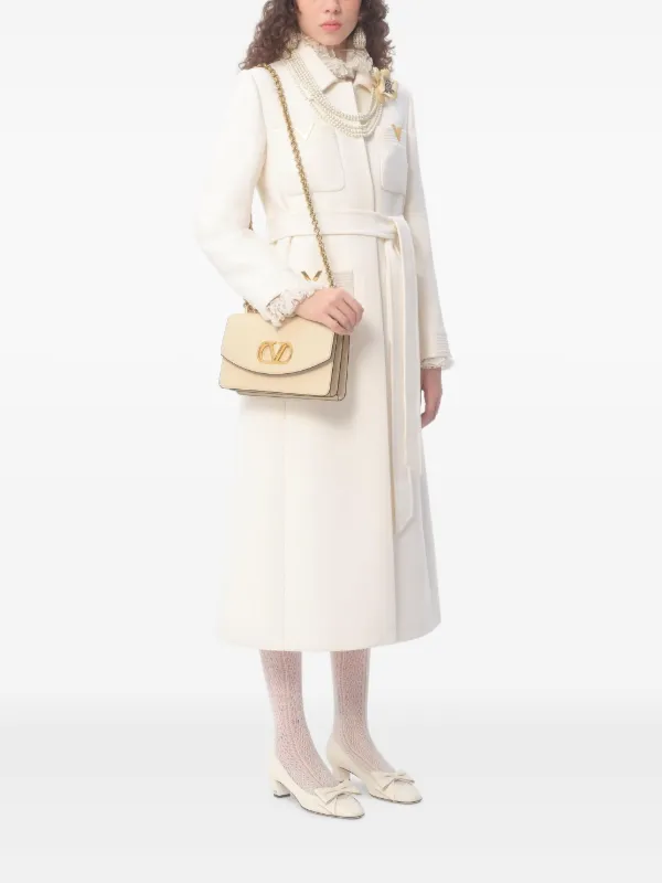 Valentino Garavani Vain Leather Shoulder Bag | Neutrals