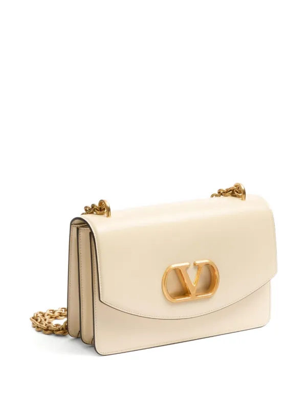 Valentino Garavani Vain Leather Shoulder Bag | Neutrals