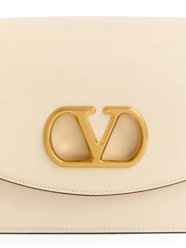 Valentino Garavani Vain Leather Shoulder Bag | Neutrals