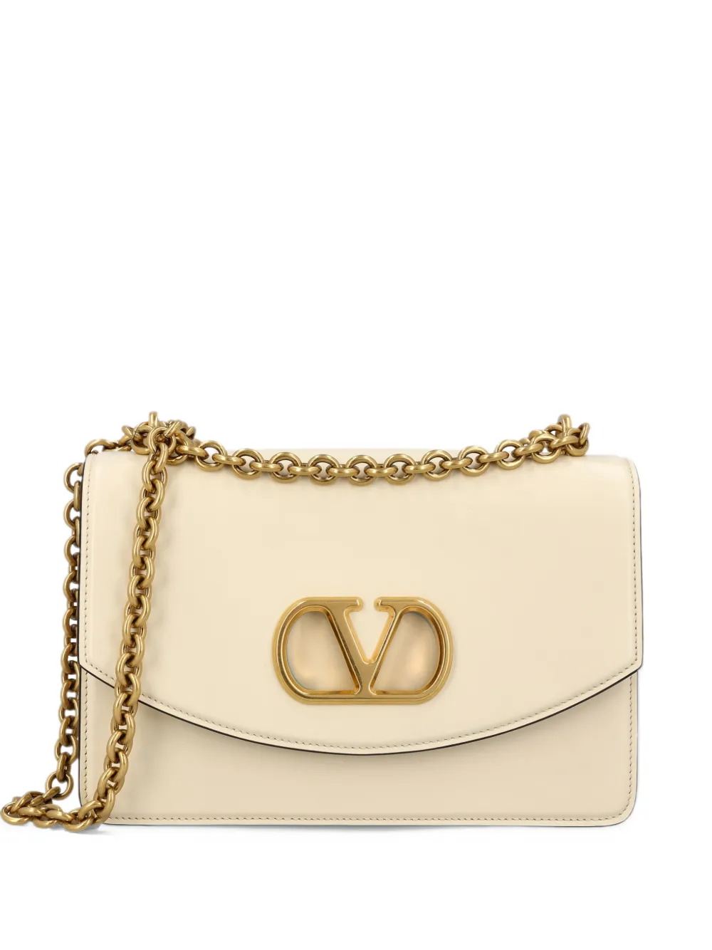 Valentino Garavani Vain leather shoulder bag – Neutrals