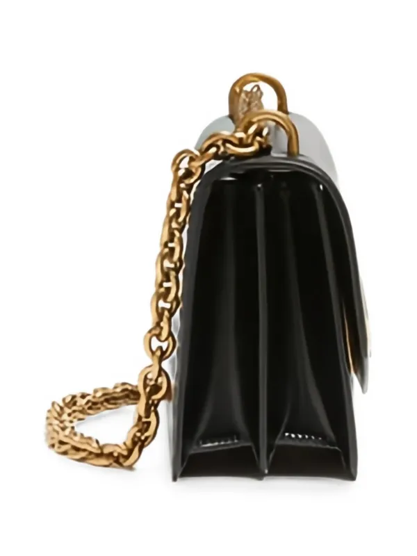 正規品 VALENTINO ヴィンテージ クロコ型押し ブラック チェーンバッグ Valentino Garavani Vain ショルダーバッグ S | ブラック | FARFETCH JP