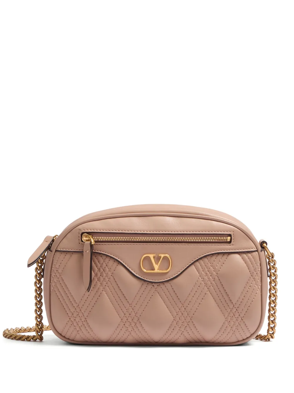 Valentino Garavani Garavani Quiltie Shoulder Bag 67 In Quilted Nappa Woman Rose Cannelle Uni In Black