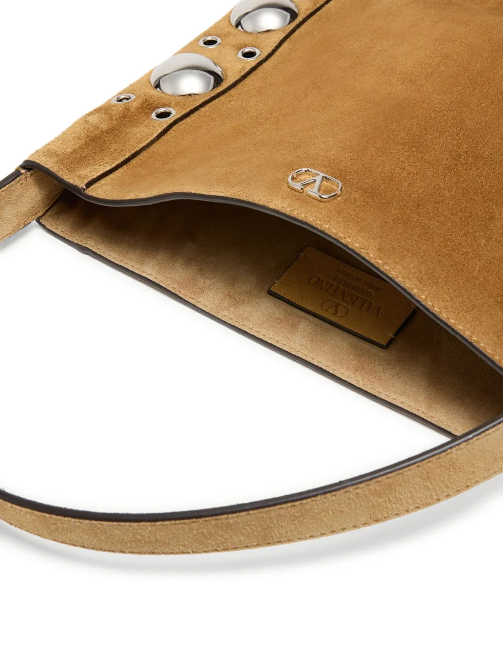 Valentino Garavani Nellcôte Suede Shoulder Bag | Brown