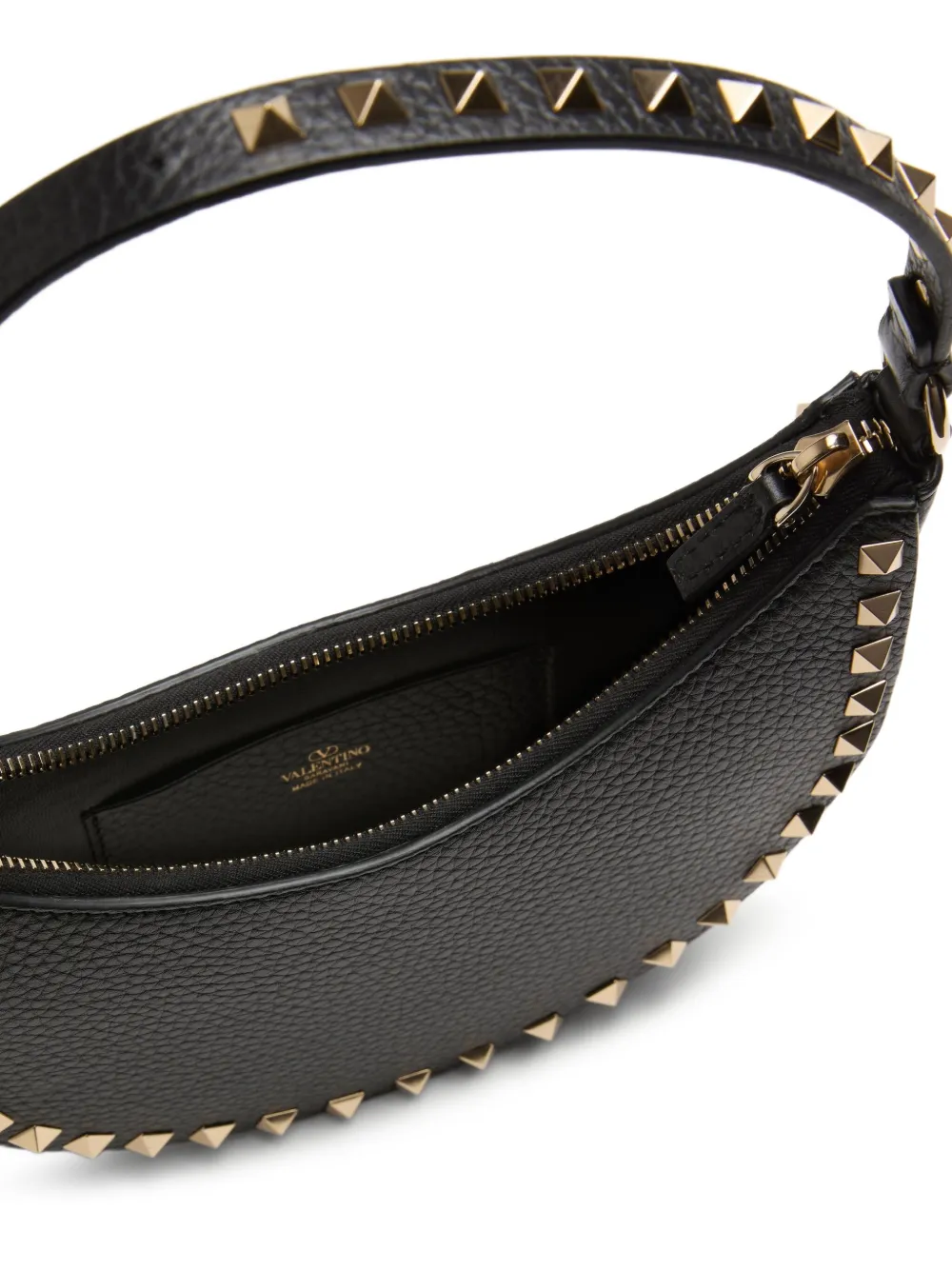 Valentino Garavani Rockstud Hobo kleine tas Zwart