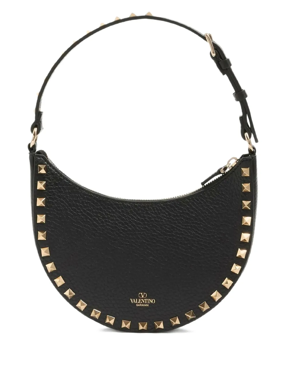 Valentino Garavani Rockstud Hobo kleine tas Zwart
