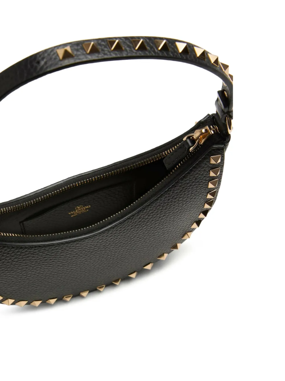 Valentino Garavani Rockstud Hobo kleine tas Zwart