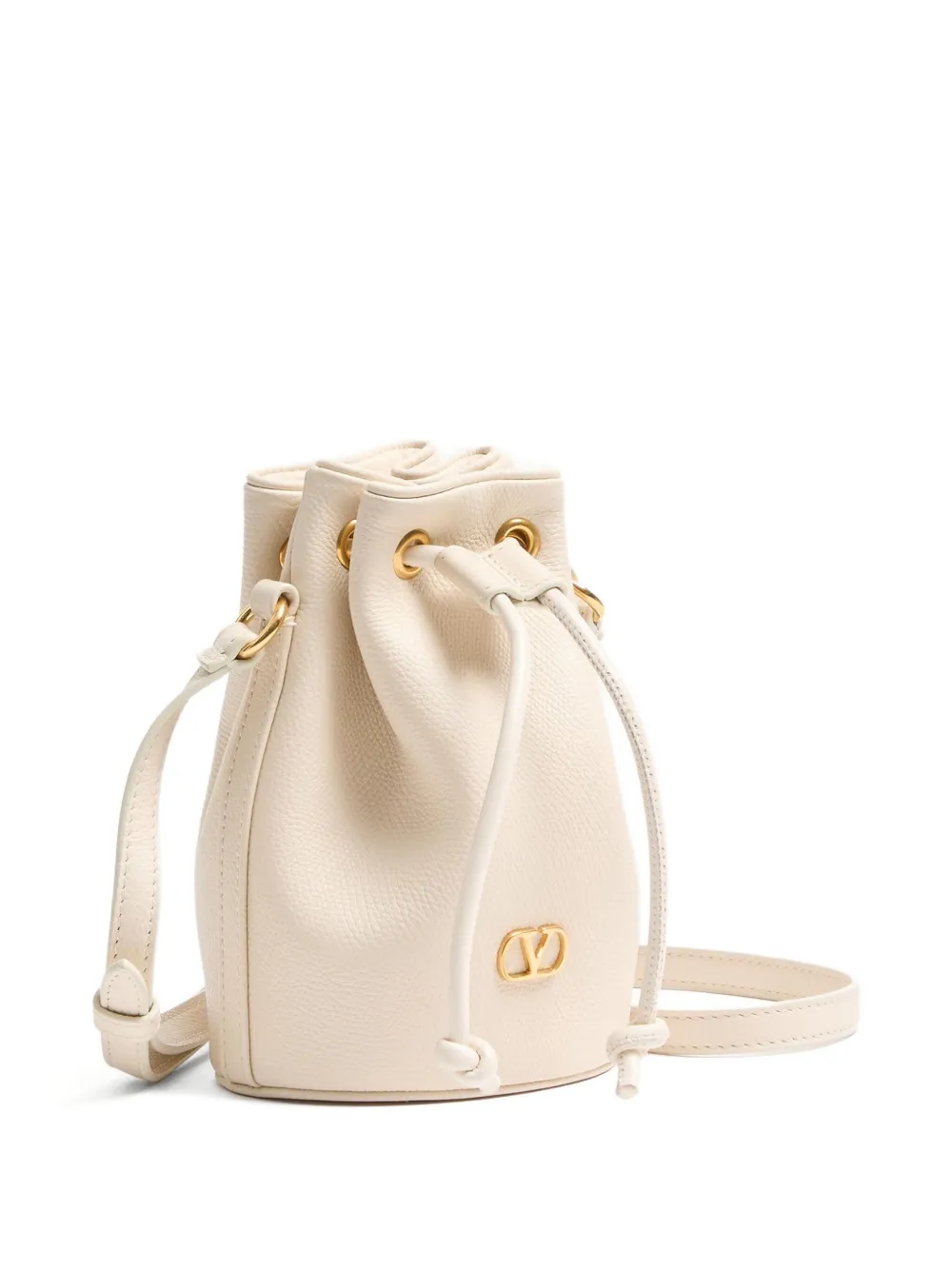  Valentino Garavani Mini Vlogo Signature Bucket Bag - Neutrals 