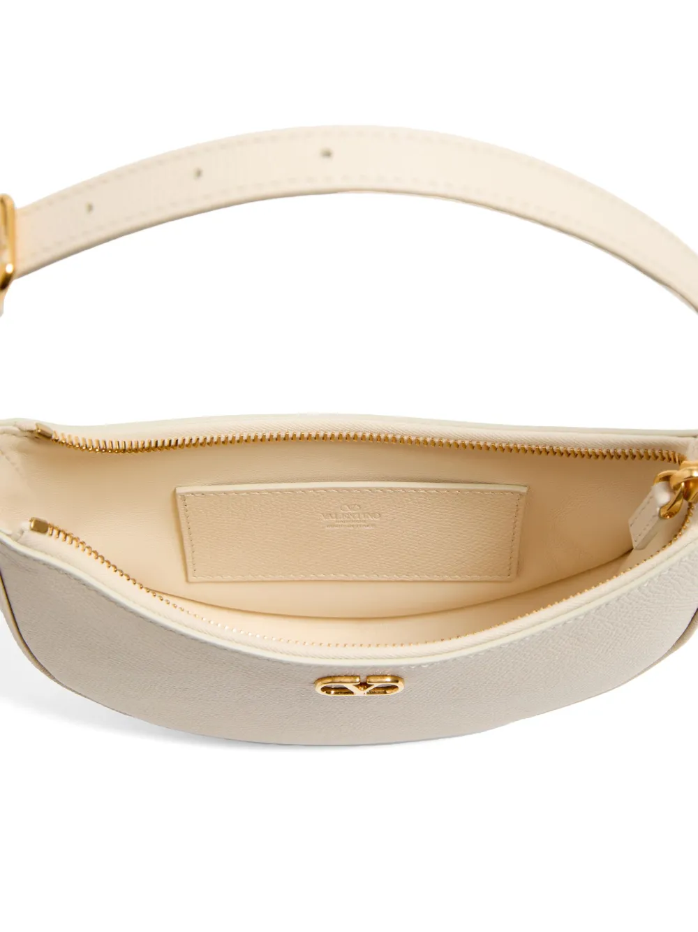 Valentino Mini Vlogo Shoulder Bag In Neutrals