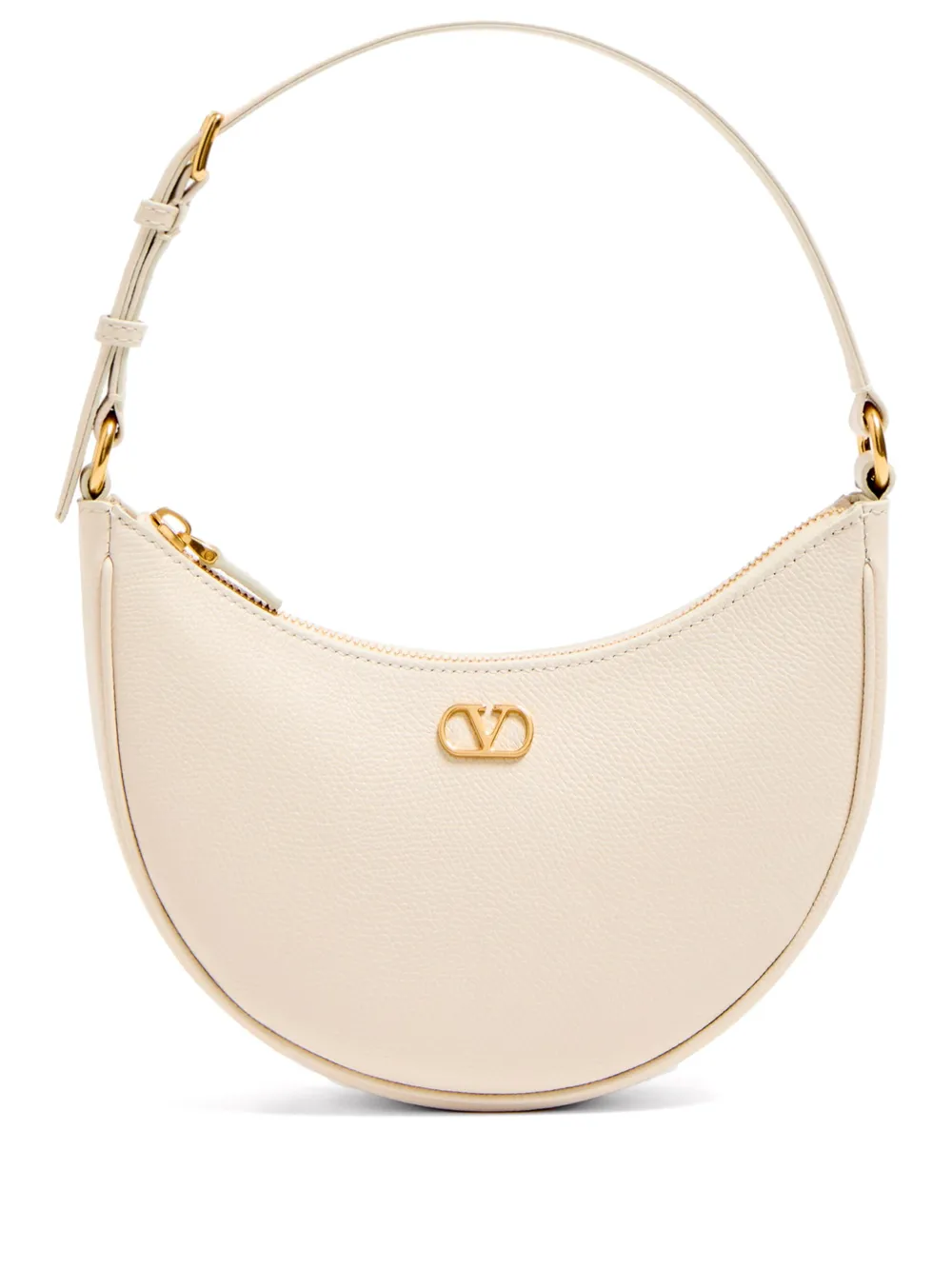 Valentino Mini Vlogo Shoulder Bag In Neutrals