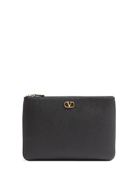 Valentino Garavani VLogo Signature leather clutch bag WOMEN