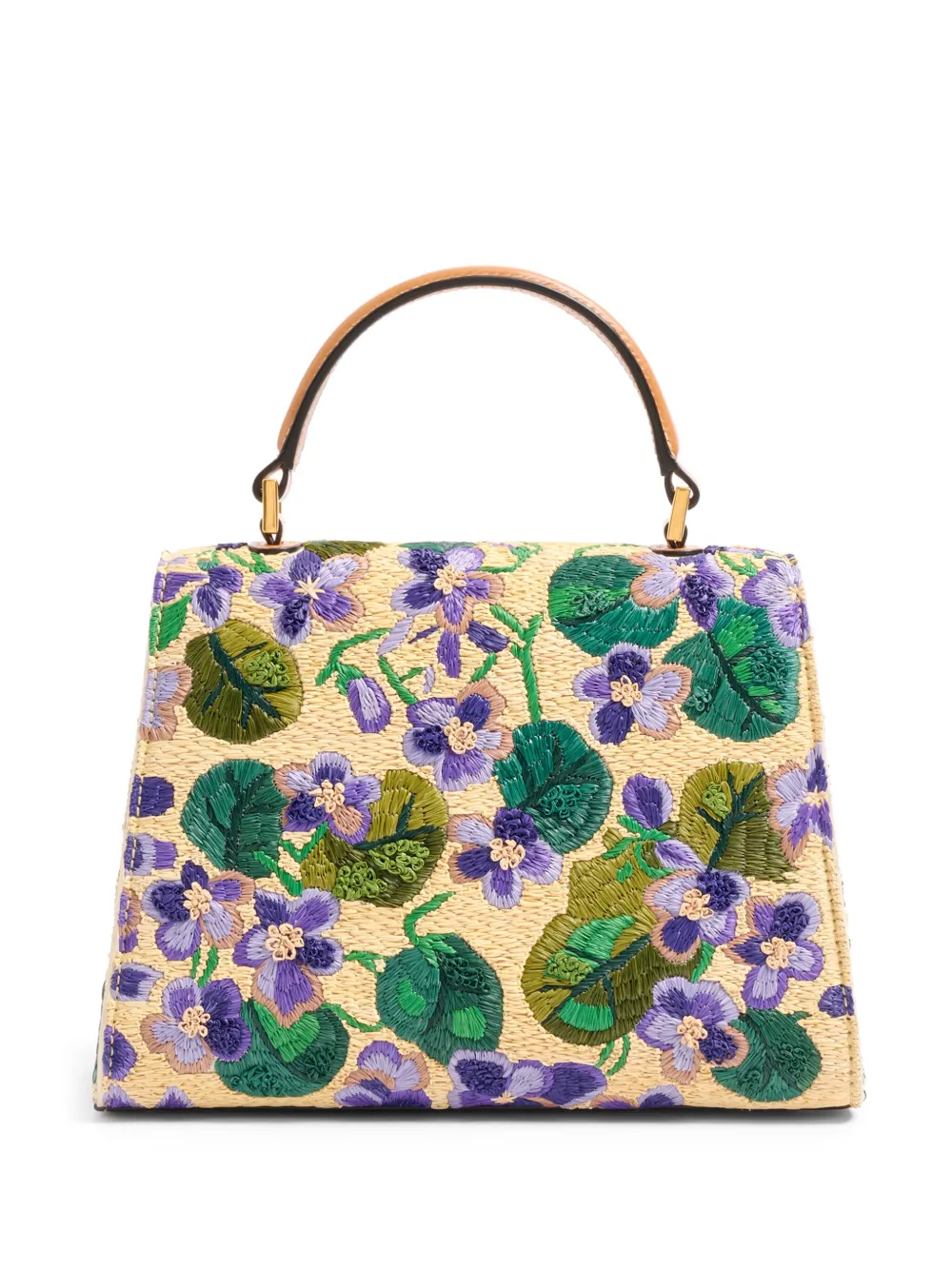 Valentino Small Vsling Embroidered Tote Bag In Yellow