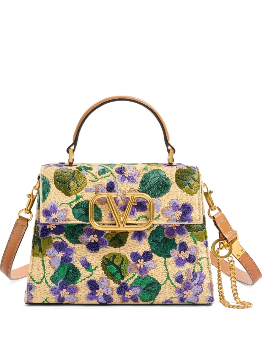Valentino Garavani small VSling embroidered tote bag | Yellow | Image 1