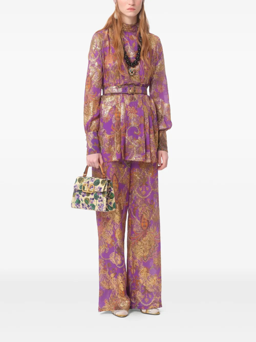 Valentino Garavani small VSling embroidered tote bag | Image 2