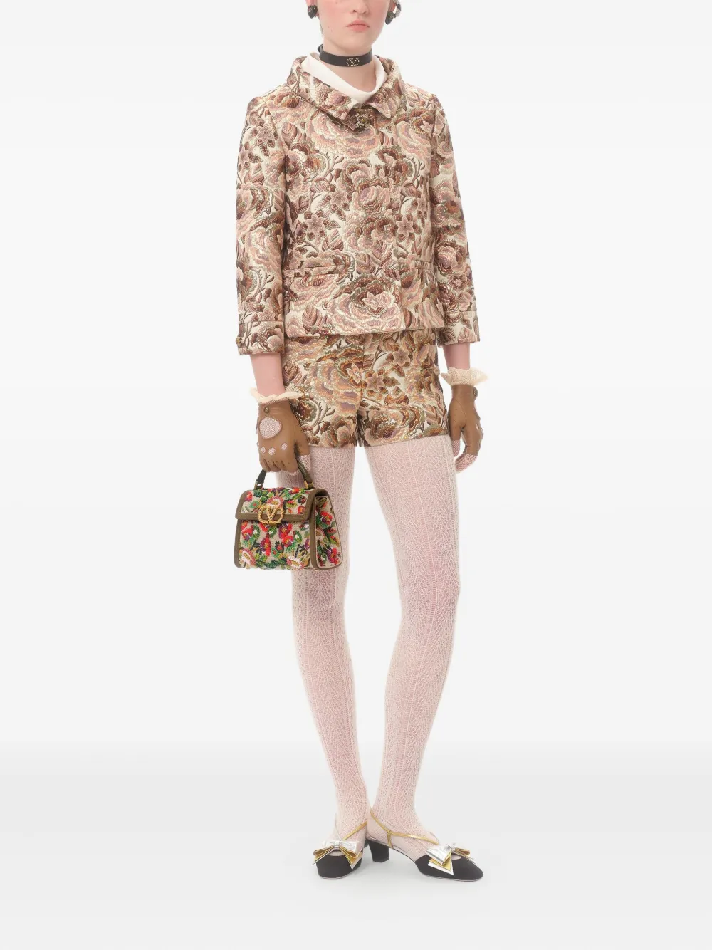 Valentino Garavani Shopper verfraaid met kralen Beige