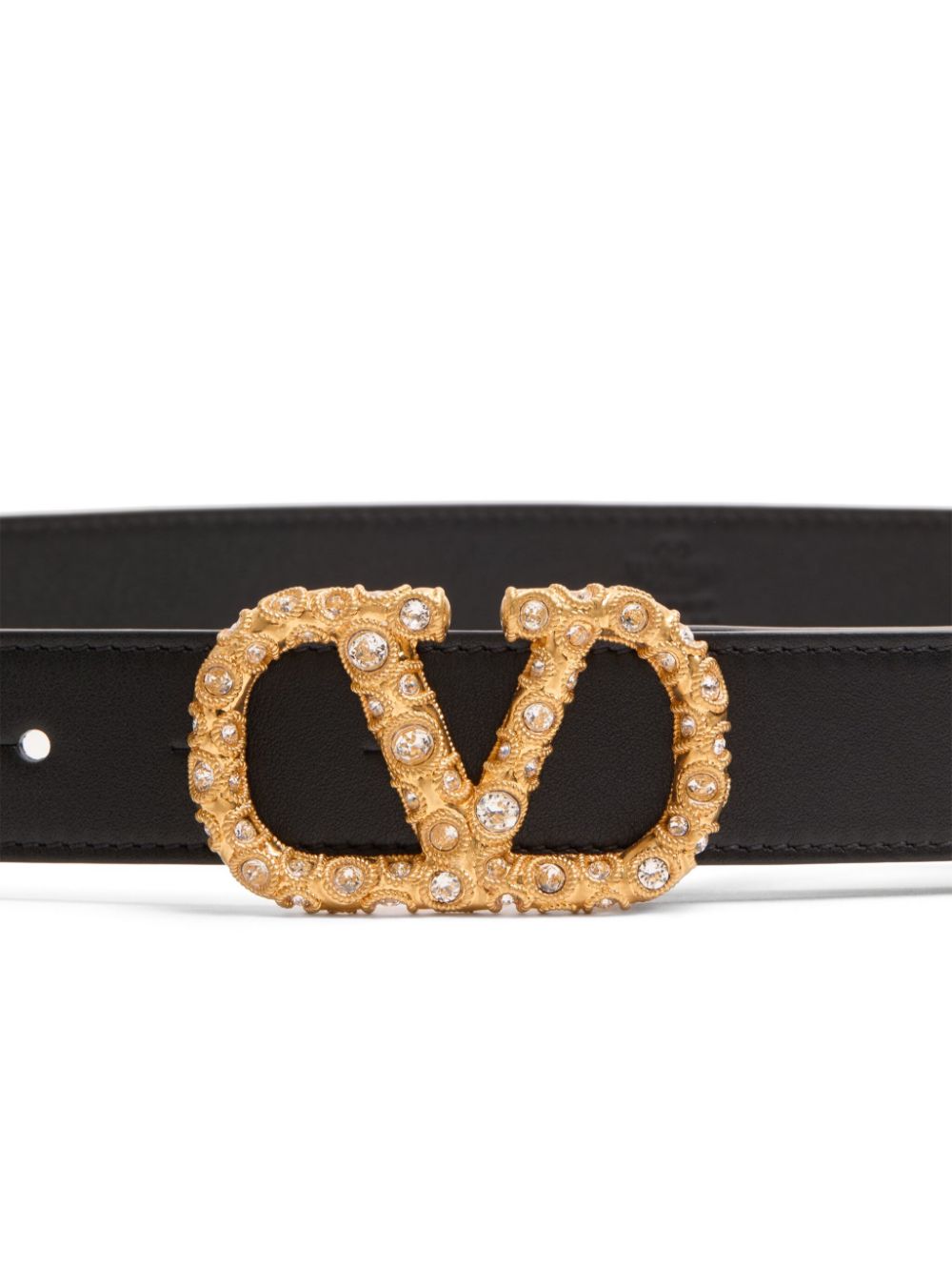 Valentino Garavani VLogo Signature leren riem 30mm Zwart