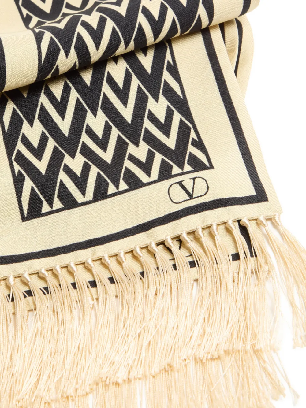 Valentino Garavani Toute La V bandeau sjaal Beige
