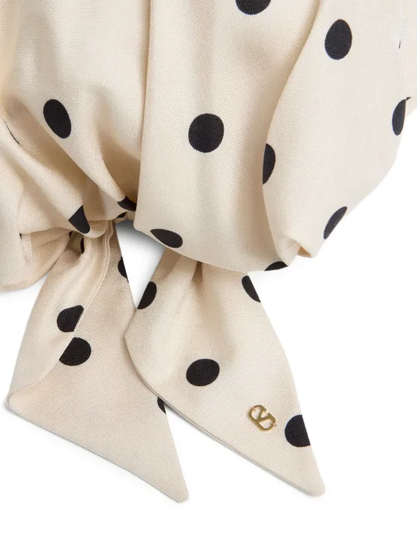 Valentino Garavani polka-dot Print Silk Head Scarf | White