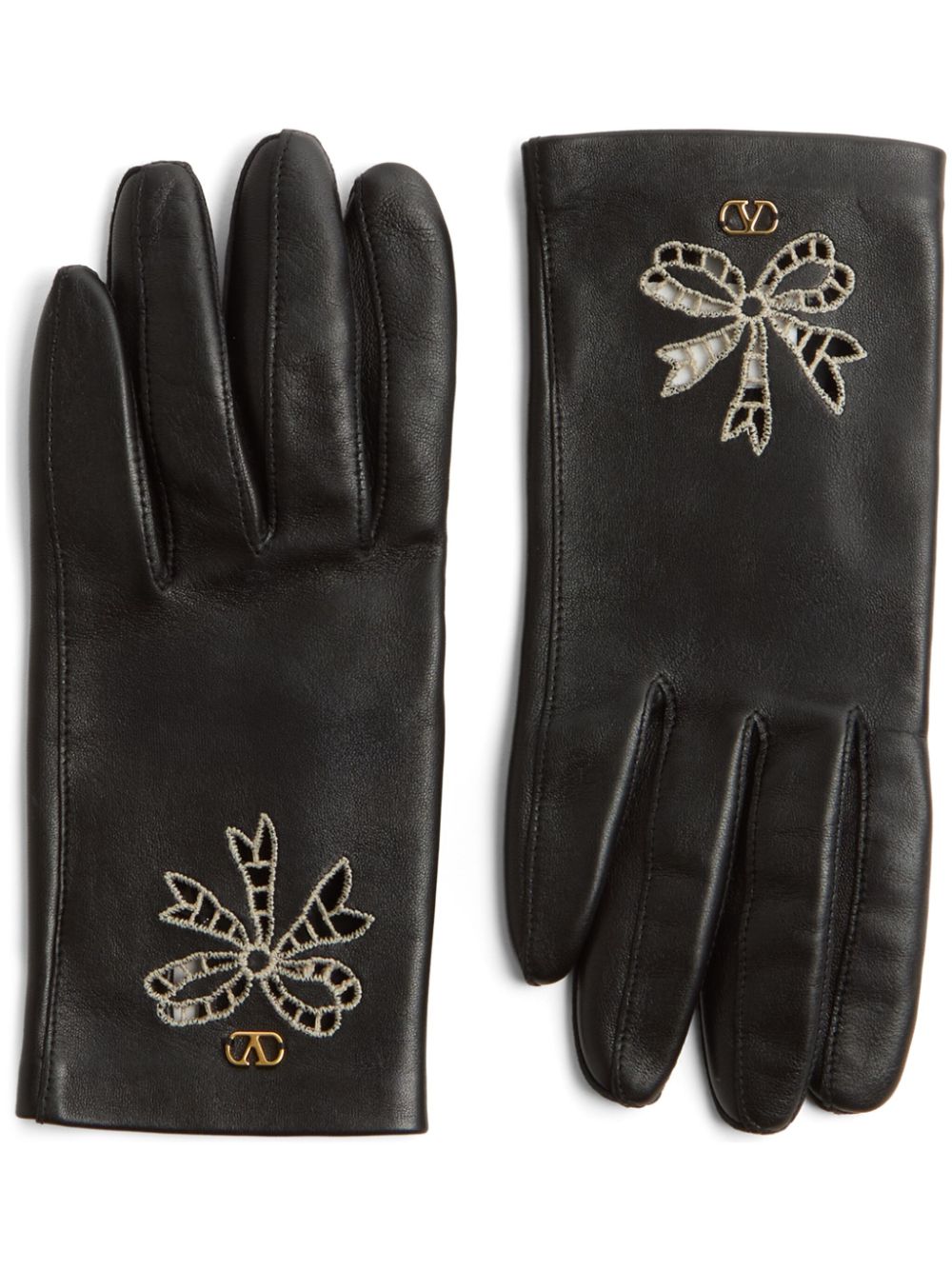 Valentino Garavani cut-out gloves - Black